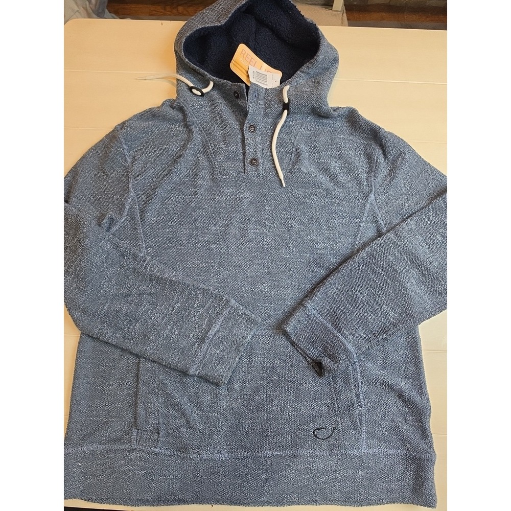 Reel Life Solstice Sherpa Trimmed Hoodie Mens Medium Pullover NWT